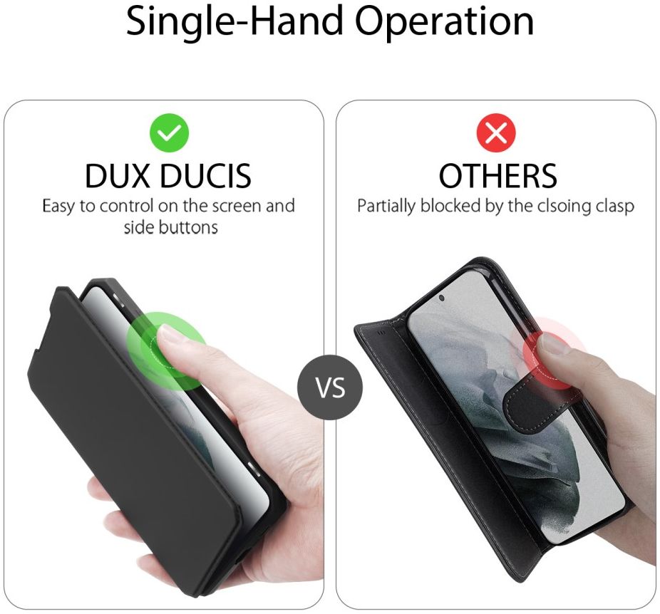 Dux Ducis Skin X Series Samsung Galaxy S21 FE Hoesje Zwart afbeelding 8