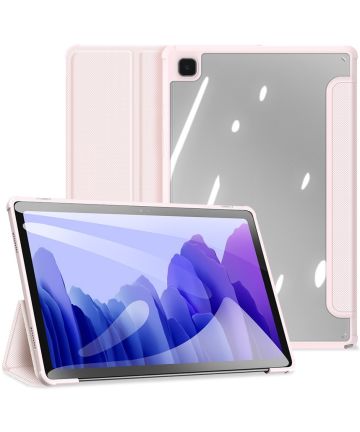 Dux Ducis Toby Samsung Galaxy Tab A7 2020 Hoes Tri-Fold Bookcase Roze Hoesjes