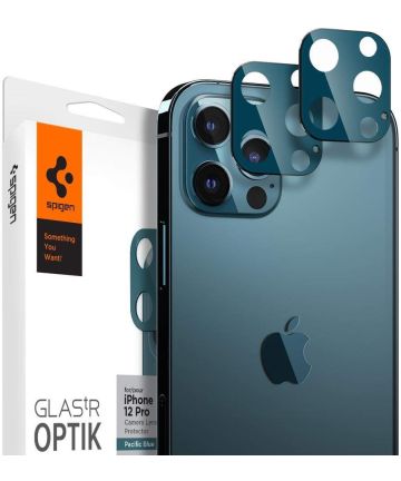 Spigen Optik Apple iPhone 12 Pro Camera Lens Protector (2-Pack) Blauw Screen Protectors