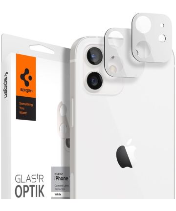 Spigen Optik Apple iPhone 12 Camera Lens Protector (2-Pack) Wit Screen Protectors
