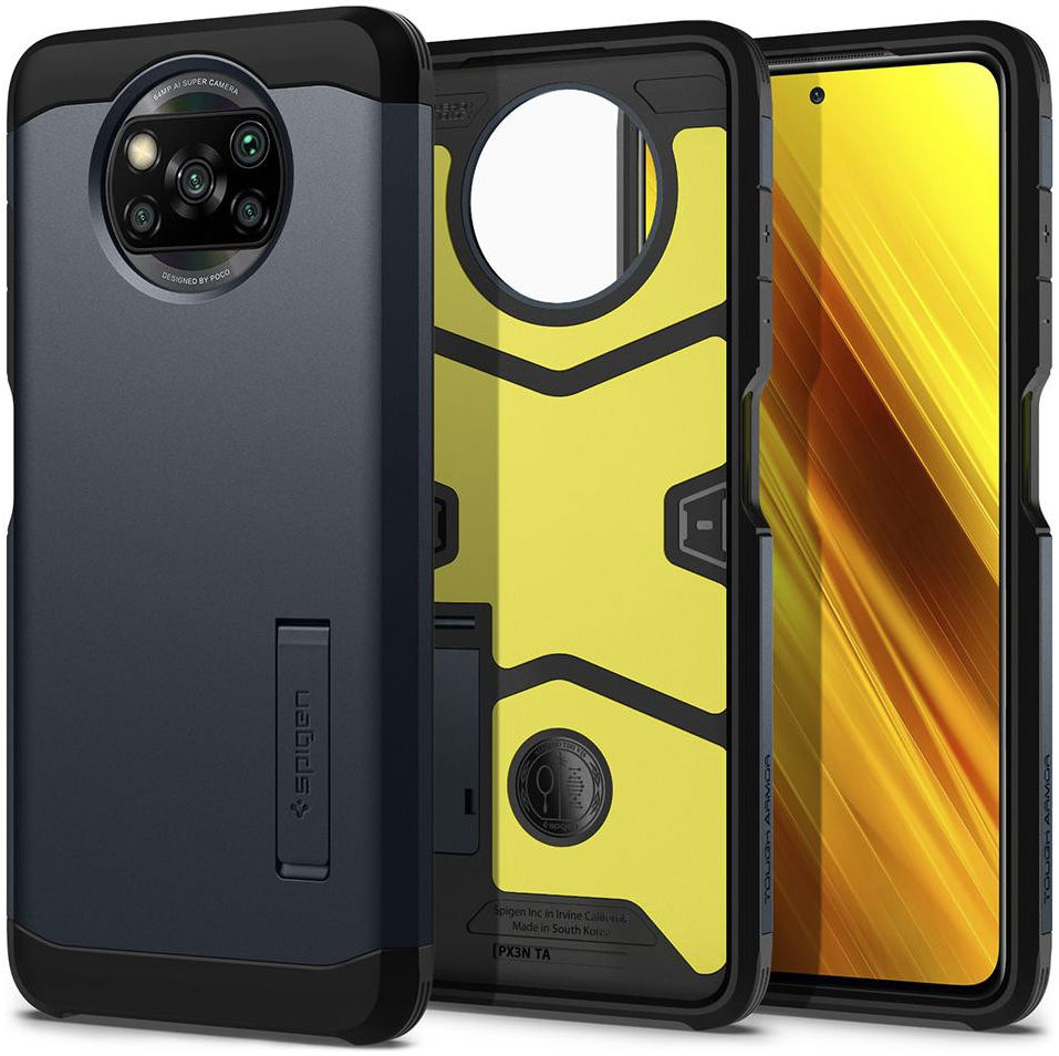 Spigen Tough Armor Xiaomi Poco X3 Pro Hoesje Gunmetal afbeelding 1