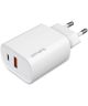4smarts VoltPlug Adapter 25W USB-A / USB-C Snellader Wit