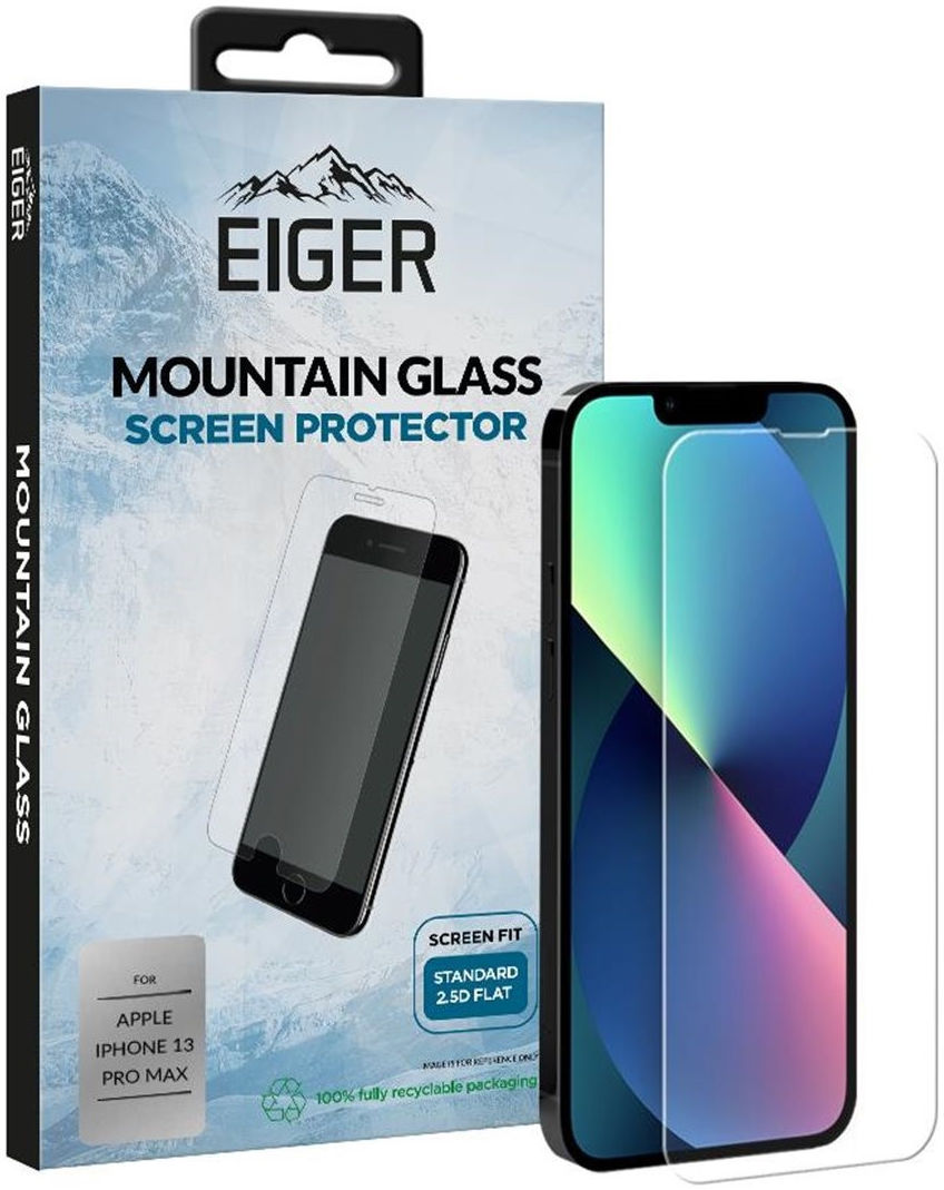 Eiger Case Friendly iPhone 14 Plus / 13 Pro Max Tempered Glass Plat afbeelding 1