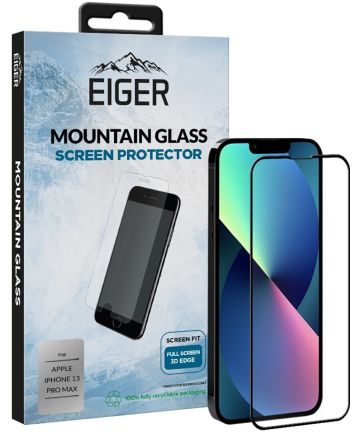Eiger Apple iPhone 13 Pro Max Tempered Glass Case Friendly Gebogen Screen Protectors
