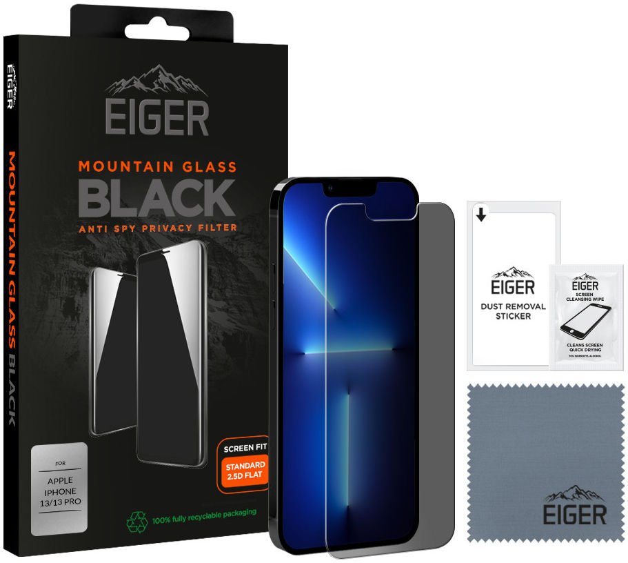Eiger Mountain Privacy Glass Apple iPhone 13 / 13 Pro Screen Protector afbeelding 5