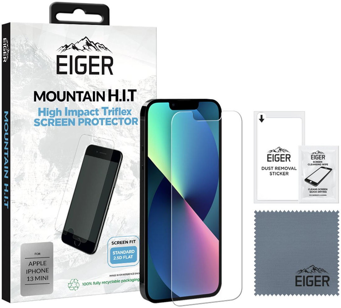 Eiger Apple iPhone 13 Mini Display Folie Screen Protector afbeelding 6