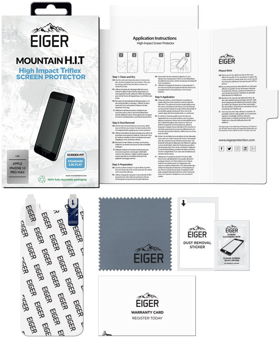 Eiger Apple iPhone 13 Pro Max Display Folie Screen Protector afbeelding 5