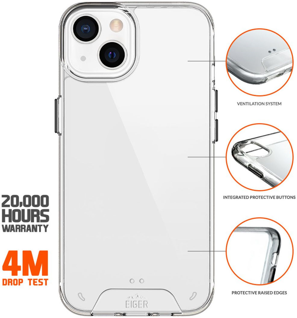 Eiger Glacier Series Apple iPhone 13 Mini Hoesje Transparant afbeelding 3