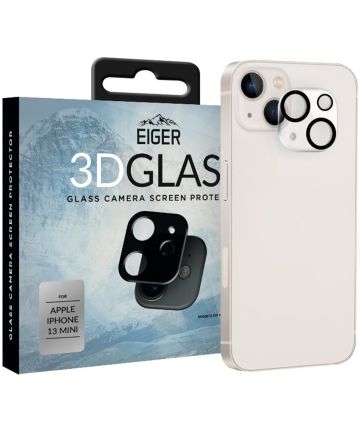 Eiger Apple iPhone 13 Mini Camera Protector Tempered Glass Gebogen Screen Protectors