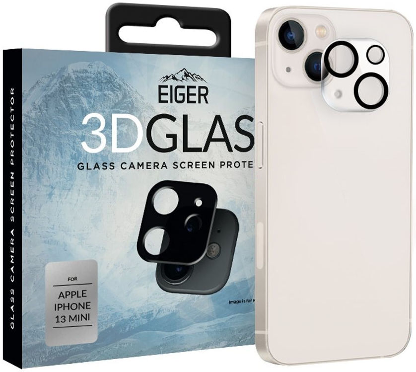 Eiger Apple iPhone 13 Mini Camera Protector Tempered Glass Gebogen afbeelding 1