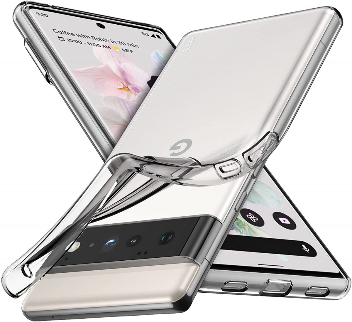 Google Pixel 6 Pro Hoesje Dun TPU Back Cover Transparant afbeelding 1