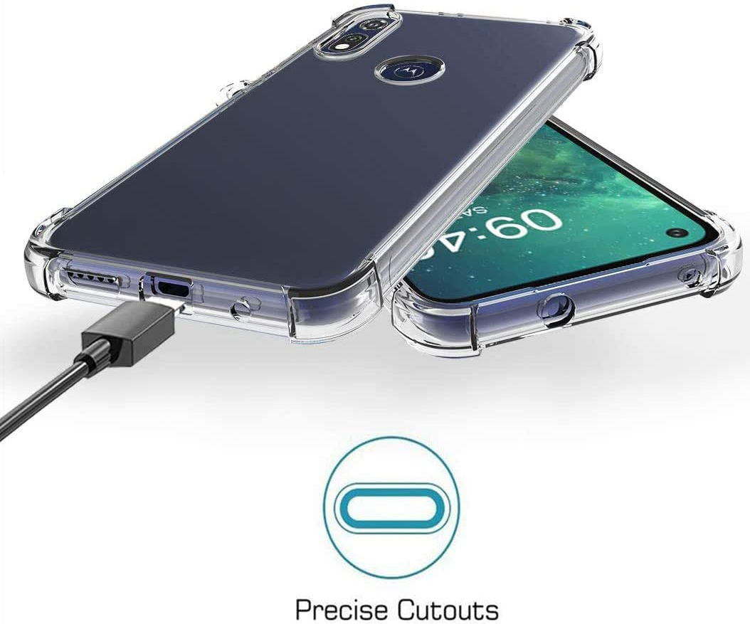 Motorola E6i Hoesje Schokbestendig TPU Back Cover Transparant afbeelding 4
