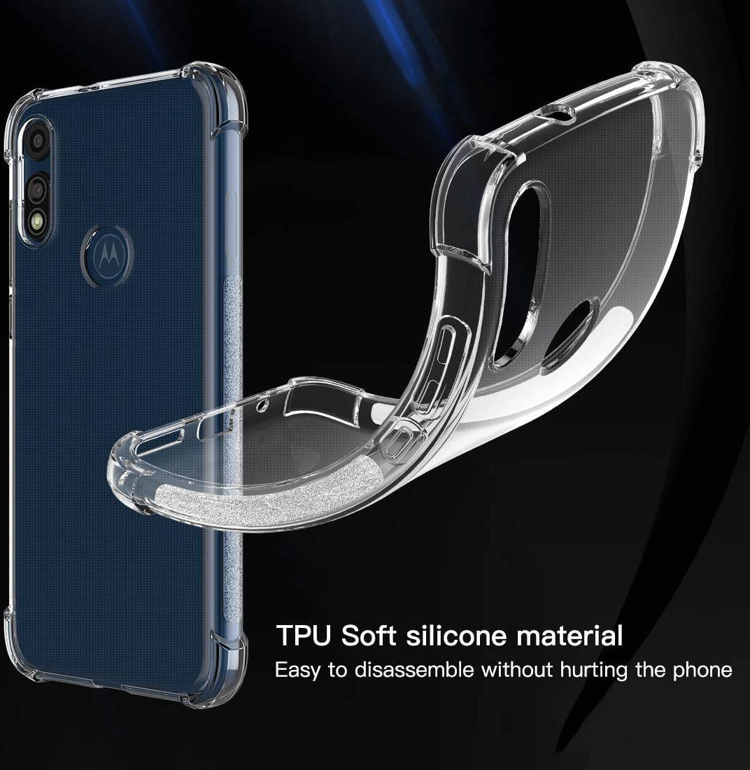 Motorola E6i Hoesje Schokbestendig TPU Back Cover Transparant afbeelding 5