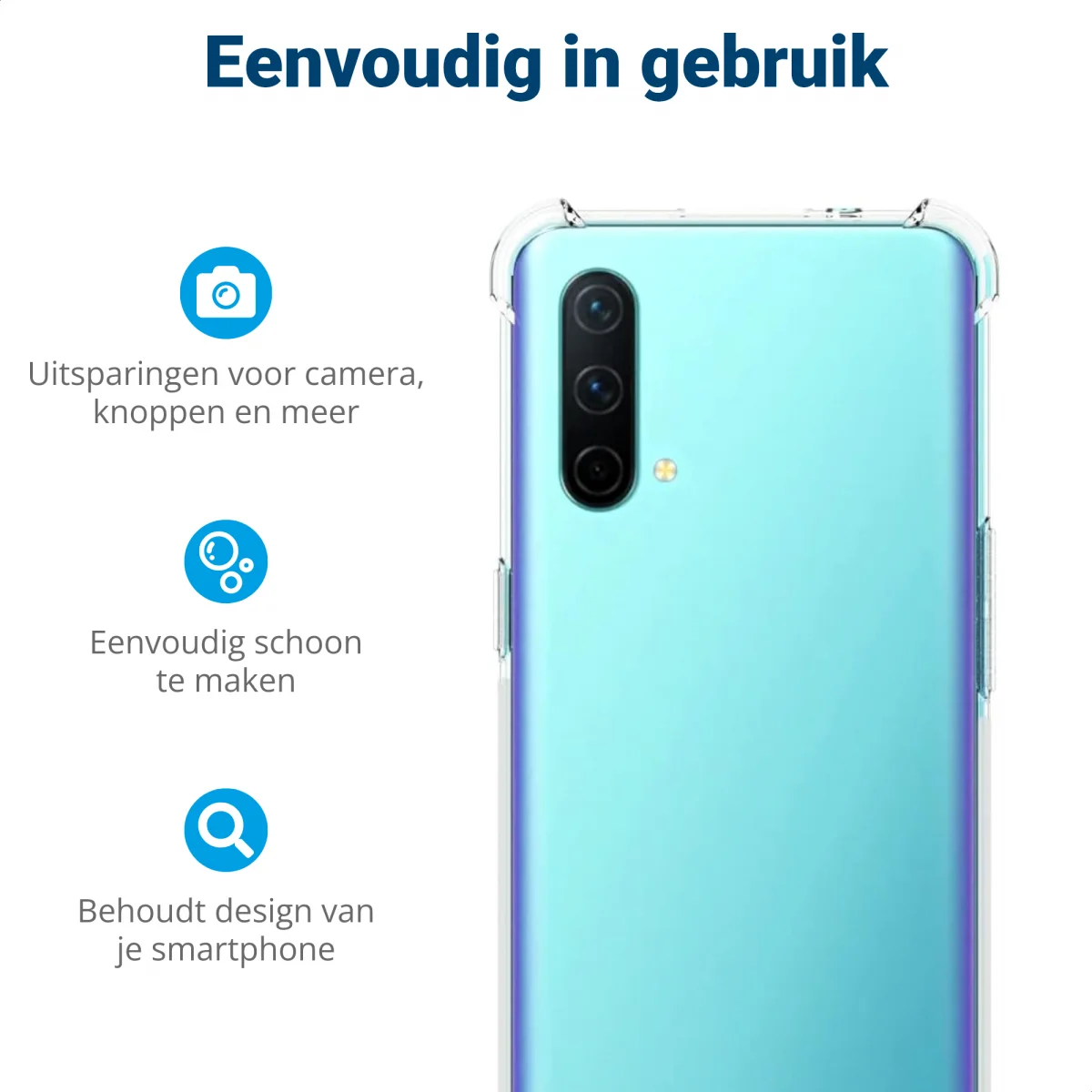 OnePlus Nord CE 5G Hoesje Schokbestendig TPU Back Cover Transparant afbeelding 6