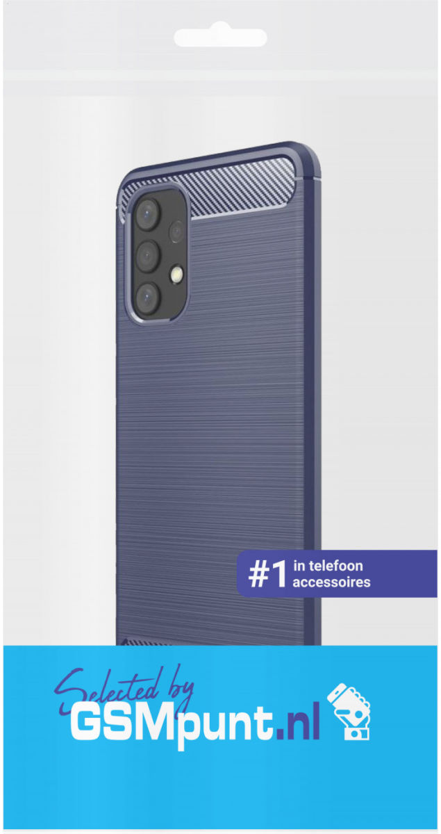 Samsung Galaxy A32 4G Hoesje Geborsteld TPU Back Cover Blauw afbeelding 4