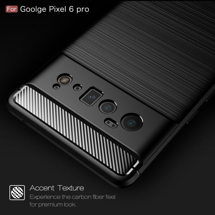 Google Pixel 6 Pro Hoesje Geborsteld TPU Back Cover Blauw afbeelding 6