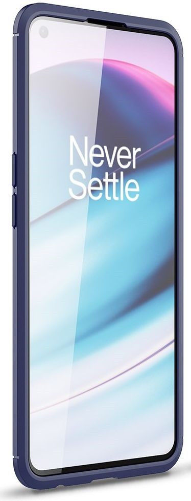 OnePlus Nord CE 5G Hoesje Geborsteld TPU Back Cover Blauw afbeelding 2