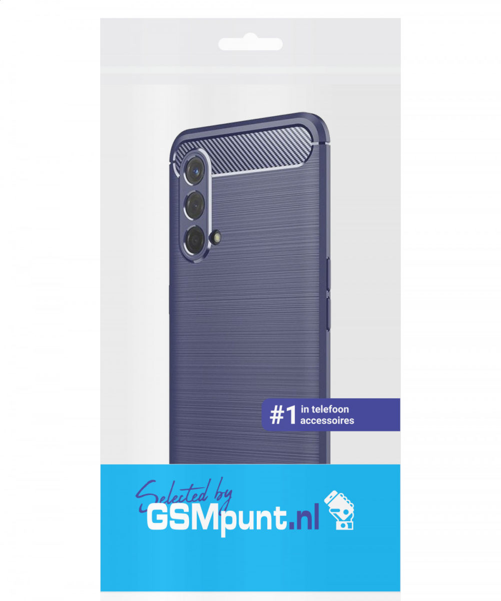 OnePlus Nord CE 5G Hoesje Geborsteld TPU Back Cover Blauw afbeelding 9