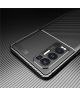 Oppo Find X3 Neo Hoesje Siliconen Carbon TPU Back Cover Zwart