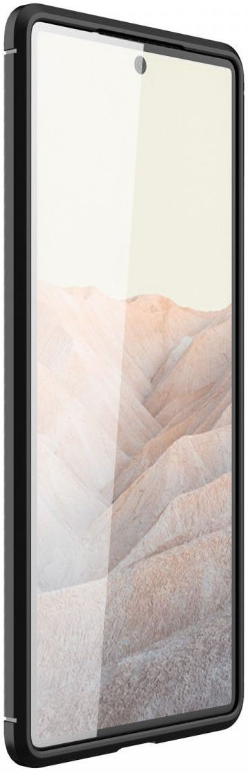 Google Pixel 6 Hoesje Siliconen Carbon TPU Back Cover Zwart afbeelding 2