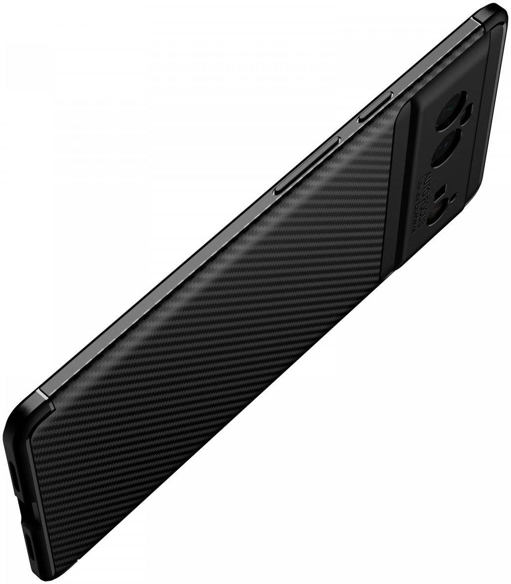 Google Pixel 6 Hoesje Siliconen Carbon TPU Back Cover Zwart afbeelding 10