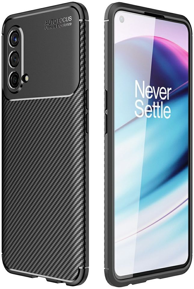 OnePlus Nord CE 5G Hoesje Siliconen Carbon TPU Back Cover Zwart afbeelding 11