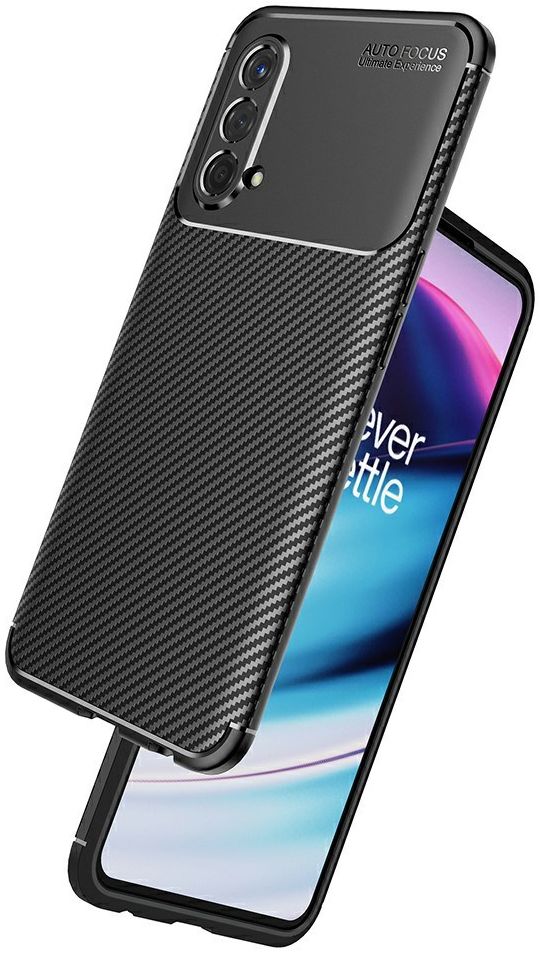 OnePlus Nord CE 5G Hoesje Siliconen Carbon TPU Back Cover Zwart afbeelding 5