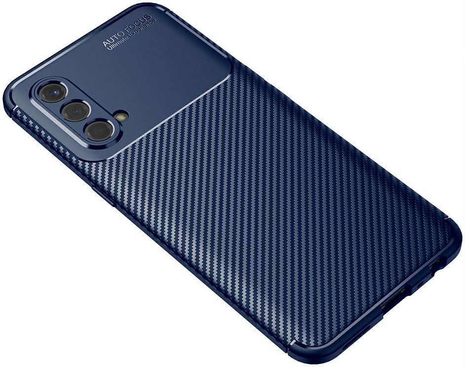 OnePlus Nord CE 5G Hoesje Siliconen Carbon TPU Back Cover Blauw afbeelding 5
