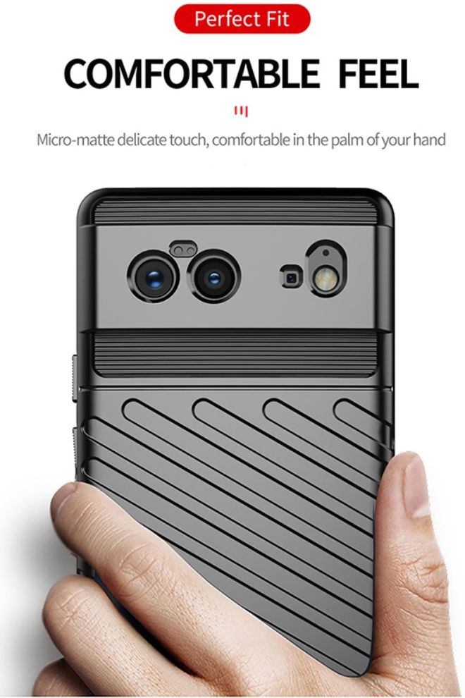 Google Pixel 6 Hoesje TPU Thunder Design Back Cover Blauw afbeelding 3