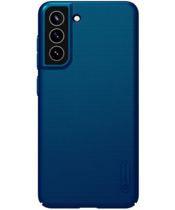 Nillkin Super Frosted Shield Samsung Galaxy S21 FE Hoesje Blauw Hoesjes