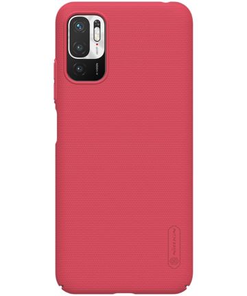 Nillkin Frosted Xiaomi Redmi Note 10 5G / Poco M3 Pro Hoesje Rood Hoesjes
