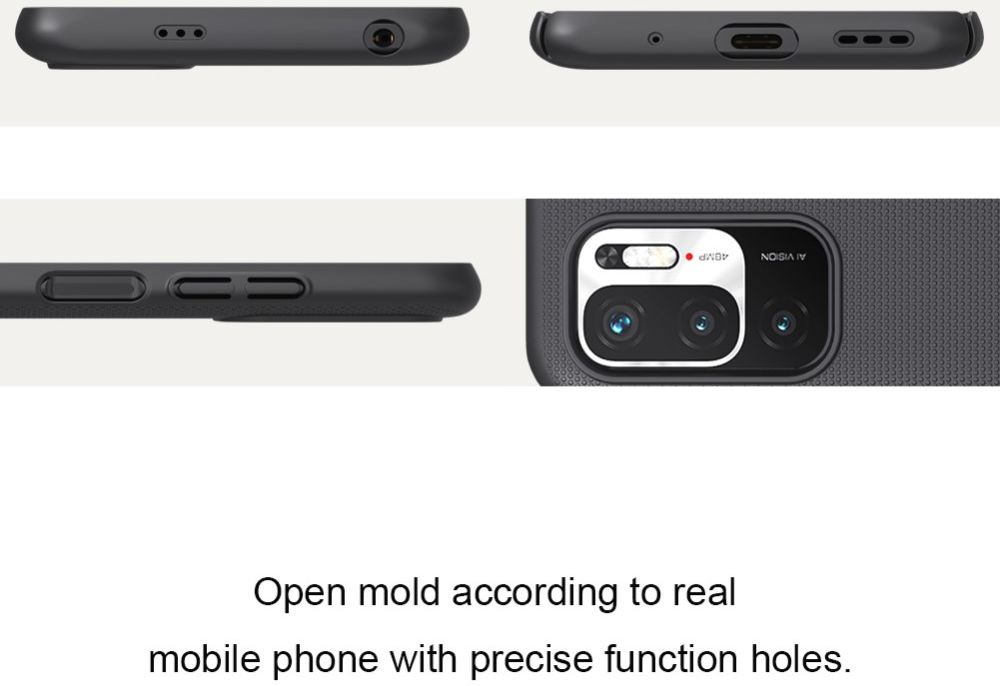 Nillkin Frosted Xiaomi Redmi Note 10 5G / Poco M3 Pro Hoesje Rood afbeelding 4