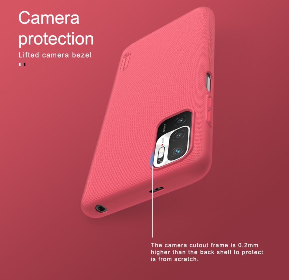 Nillkin Frosted Xiaomi Redmi Note 10 5G / Poco M3 Pro Hoesje Rood afbeelding 7