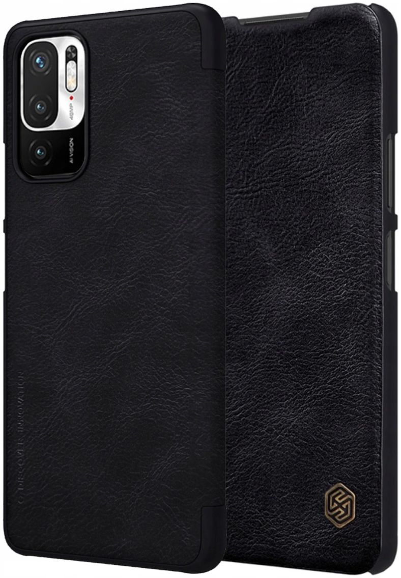Nillkin Qin Xiaomi Redmi Note 10 5G / Poco M3 Hoesje Book Case Zwart afbeelding 3