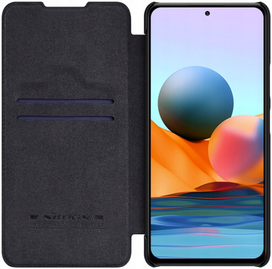 Nillkin Qin Xiaomi Redmi Note 10 5G / Poco M3 Hoesje Book Case Zwart afbeelding 1