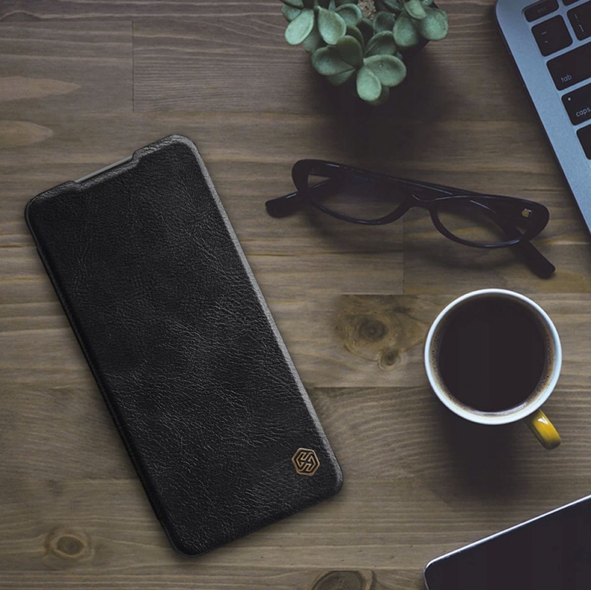 Nillkin Qin Xiaomi Redmi Note 10 5G / Poco M3 Hoesje Book Case Zwart afbeelding 7