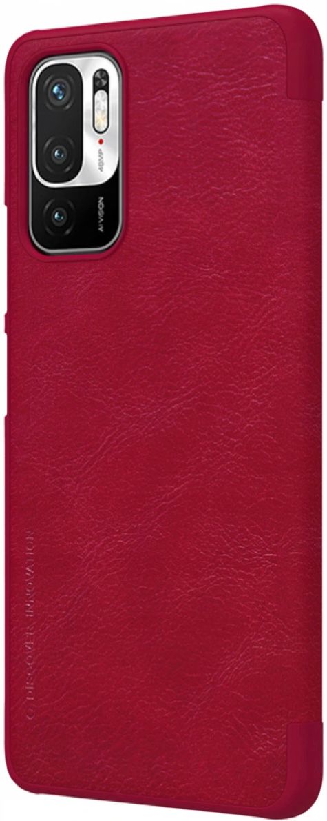 Nillkin Qin Xiaomi Redmi Note 10 5G / Poco M3 Hoesje Book Case Rood afbeelding 2