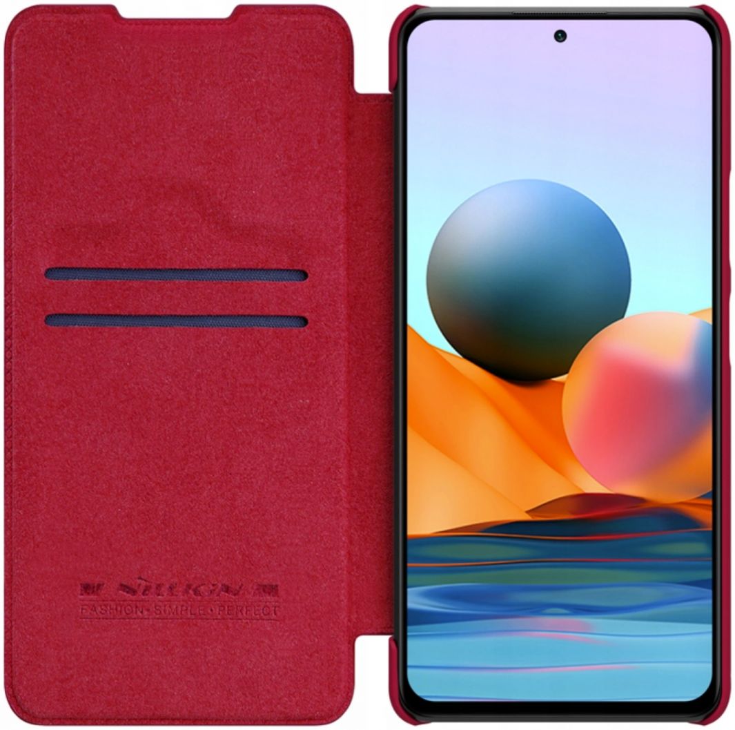 Nillkin Qin Xiaomi Redmi Note 10 5G / Poco M3 Hoesje Book Case Rood afbeelding 1