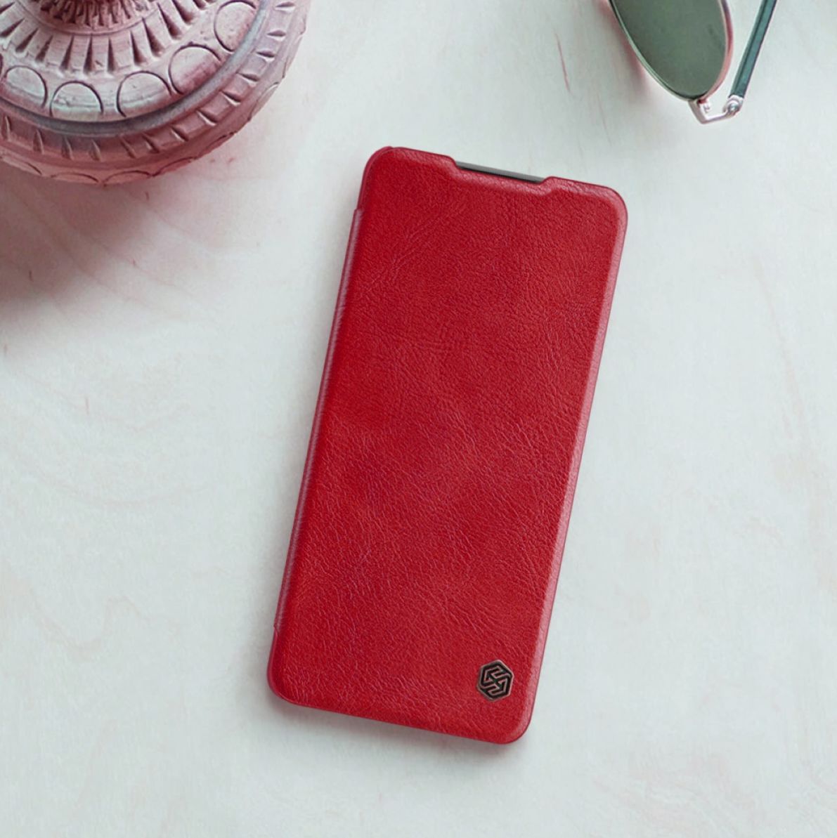 Nillkin Qin Xiaomi Redmi Note 10 5G / Poco M3 Hoesje Book Case Rood afbeelding 7