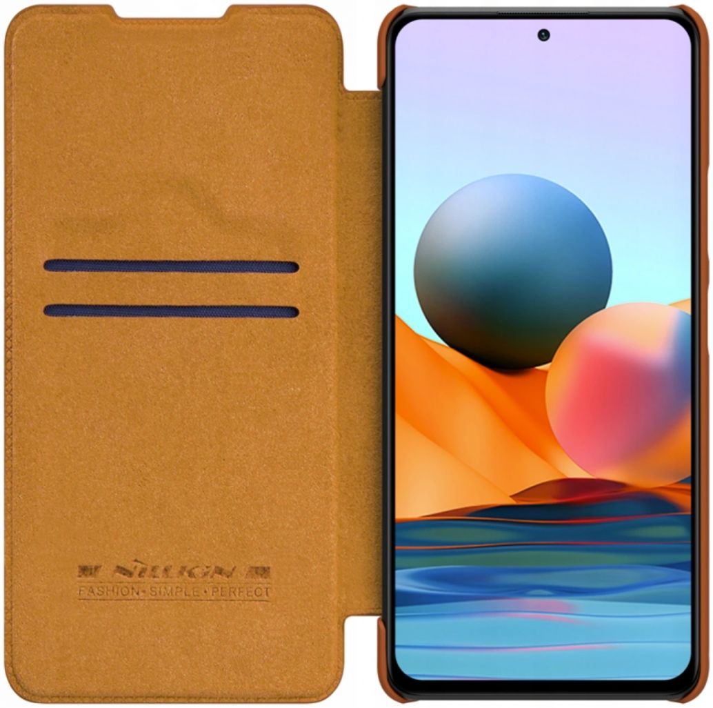 Nillkin Qin Xiaomi Redmi Note 10 5G / Poco M3 Hoesje Book Case Bruin afbeelding 1