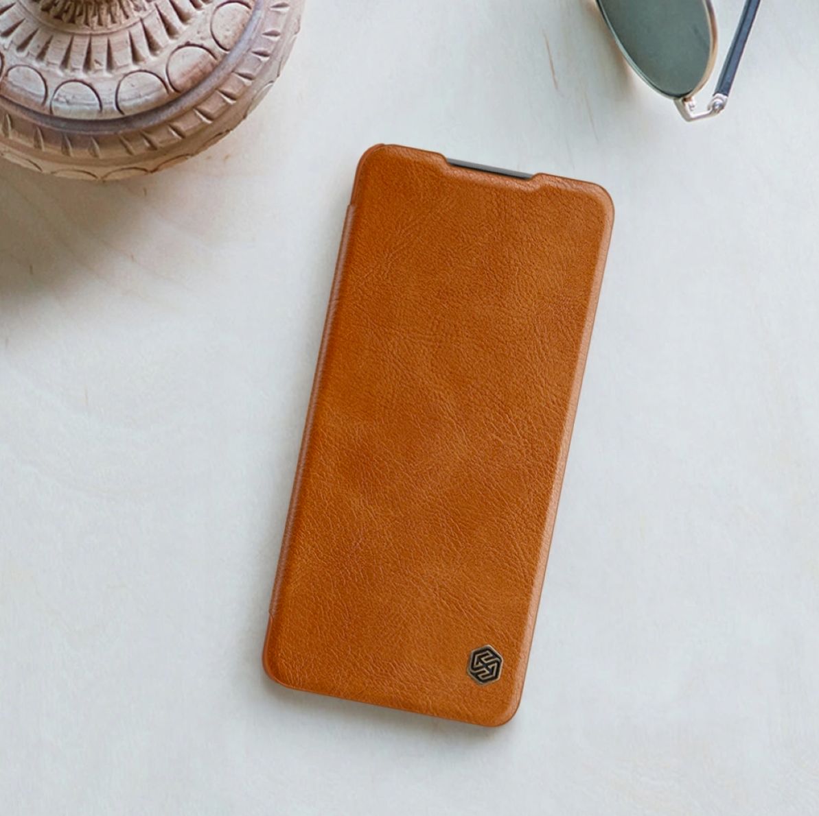 Nillkin Qin Xiaomi Redmi Note 10 5G / Poco M3 Hoesje Book Case Bruin afbeelding 9