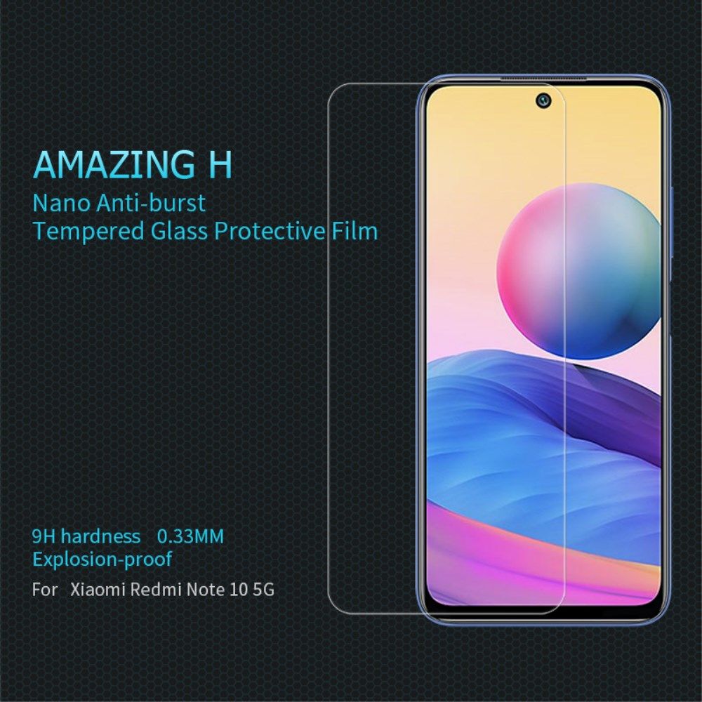 Nillkin Xiaomi Redmi Note 10 5G/Poco M3 Pro Screen Protector 0.3mm afbeelding 4
