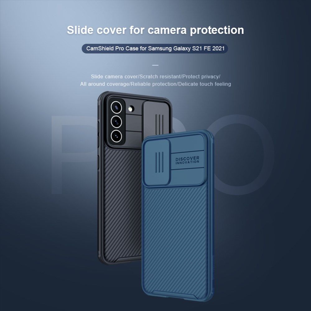 Nillkin CamShield Samsung Galaxy S21 FE Hoesje Camera Slider Blauw afbeelding 9
