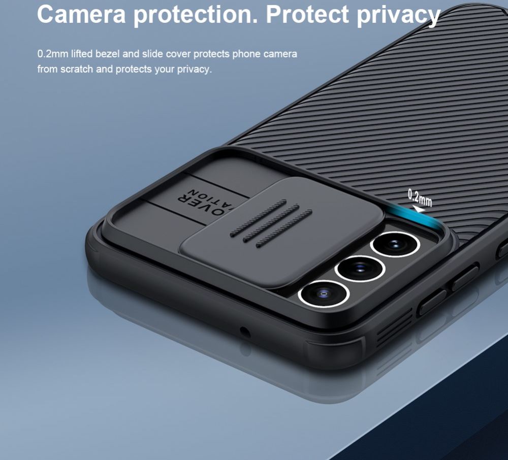 Nillkin CamShield Samsung Galaxy S21 FE Hoesje Camera Slider Blauw afbeelding 10