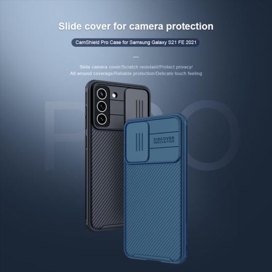 Nillkin CamShield Samsung Galaxy S21 FE Hoesje Camera Slider Blauw afbeelding 9