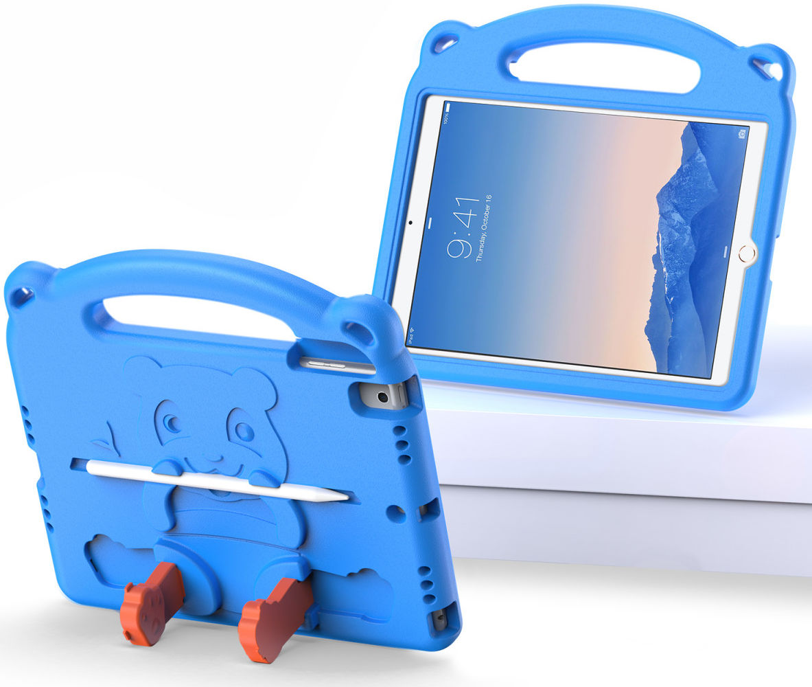Dux Ducis Panda Apple iPad 9.7 Kinder Tablethoes met Handvat Blauw afbeelding 2