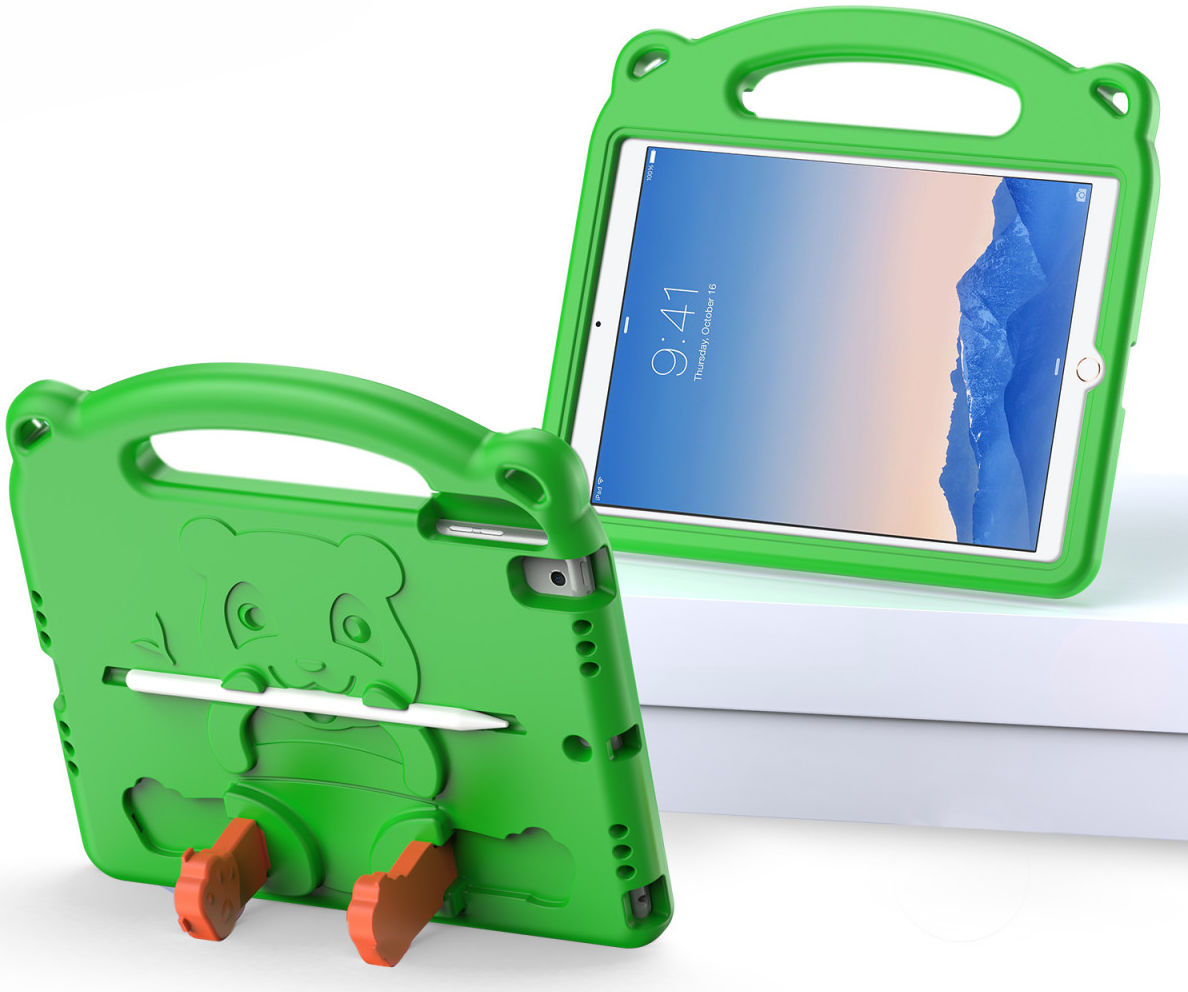 Dux Ducis Panda Apple iPad 9.7 Kinder Tablethoes met Handvat Groen afbeelding 2
