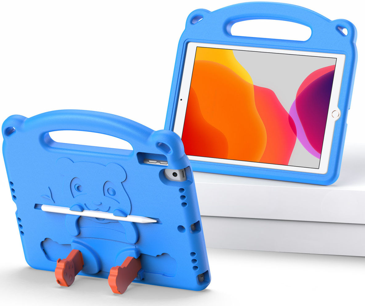 Dux Ducis Panda Apple iPad 10.2 Kinder Tablethoes met Handvat Blauw afbeelding 2