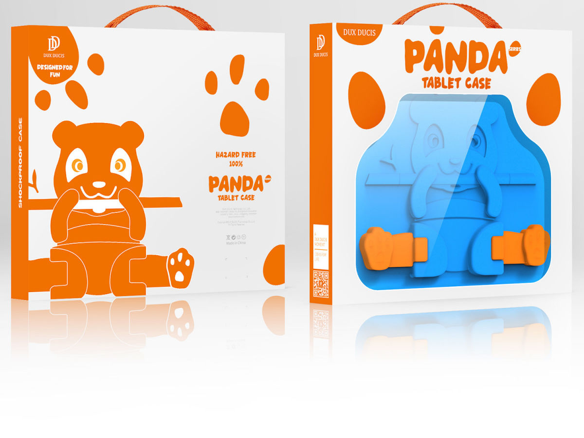 Dux Ducis Panda Apple iPad 10.2 Kinder Tablethoes met Handvat Blauw afbeelding 15