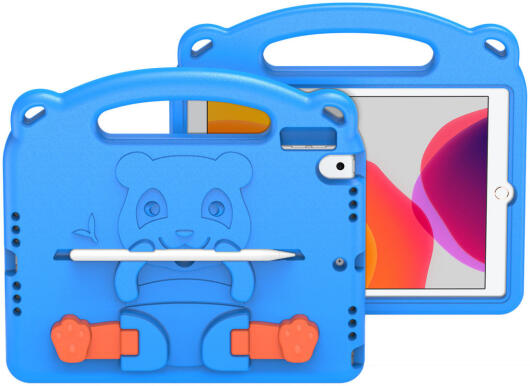Dux Ducis Panda Apple iPad 10.2 Kinder Tablethoes met Handvat Blauw afbeelding 1
